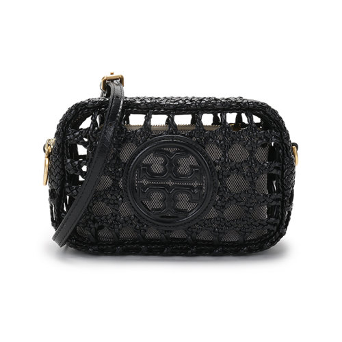 Tory Burch/湯麗柏琦  TB女包迷你款PERRY系列皮革鏤空編織單肩斜挎包 Logo 81014