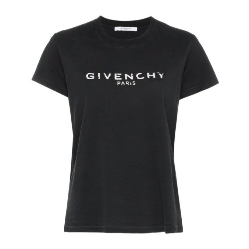 Givenchy 紀梵希  女裝 服飾 黑色 logo印花全棉時尚簡約百搭女士短袖T恤