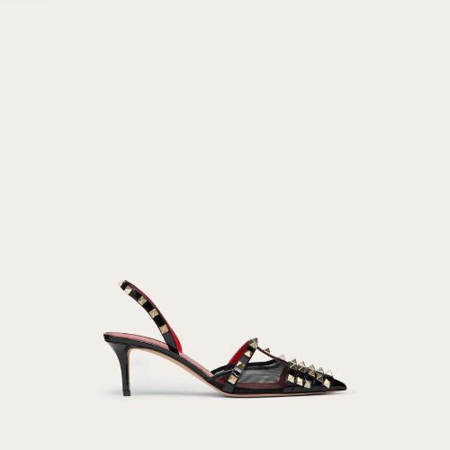  VALENTINO華倫天奴 22年秋冬 女士 中跟涼鞋 ESCARPINS ROCKSTUD ALCOVE VERNIS a BRIDE ARRIE 預(yù)定商品1-3周發(fā)貨