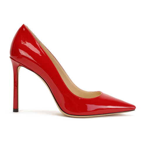 Jimmy Choo/周仰杰 紅色漆皮 尖頭 細(xì)跟 高跟鞋