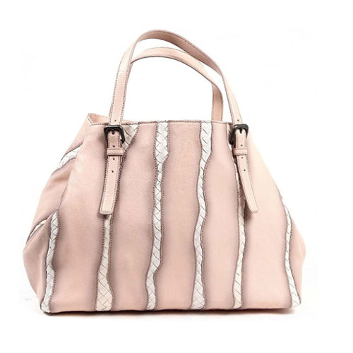 Bottega Veneta/葆蝶家 女士粉色皮質(zhì)手提包 272154VAPY18795