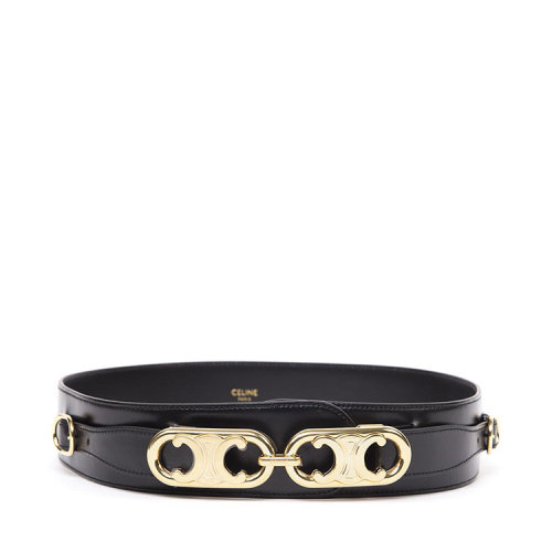 CELINE/賽琳  思琳女士黑色皮革腰帶 45ALH3AO1.38NO HKY0034C