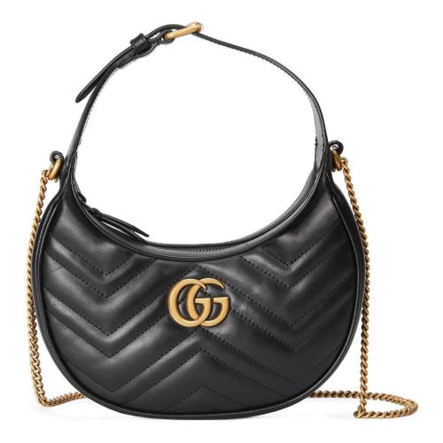  GUCCI古馳 22年秋冬 女士 GG Marmont系列半月造型迷你手袋 699514 DTDHT 1000