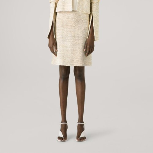 【21春夏新款】St.John/盛薔經(jīng)典花呢針織女士半身裙K7130F1