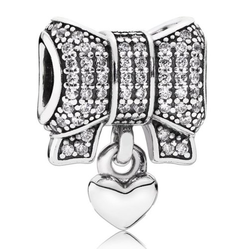 PANDORA/潘多拉 女士925銀閃亮蝴蝶結(jié)女士串珠 791776CZ