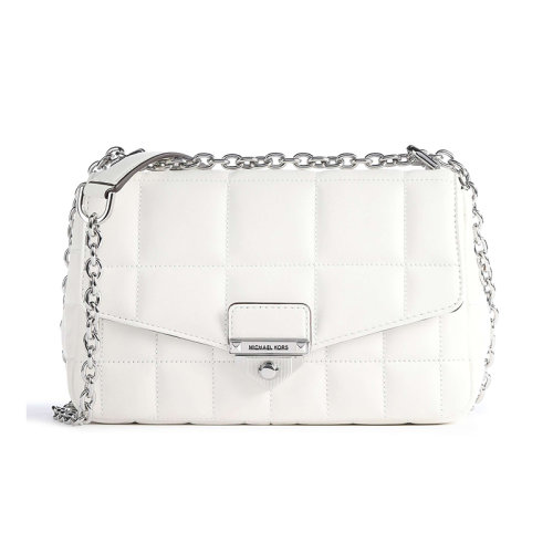 Michael Kors/邁克·科爾斯SOHO系列皮質(zhì) 銀扣翻蓋 單肩鏈條包 女款30F0S1SL3L
