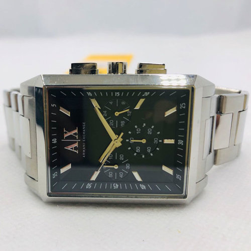 ARMANI EXCHANGE/ARMANI EXCHANGE 男士方形石英計(jì)時(shí)腕表 （表盒破損）（表劃痕）