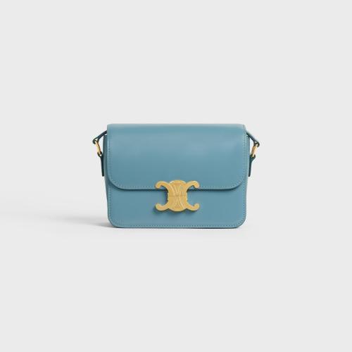  CELINE賽琳思琳 22年秋冬 女士 單肩包 TEEN TRIOMPHE亮澤牛皮革手袋 188423BF4.07DD