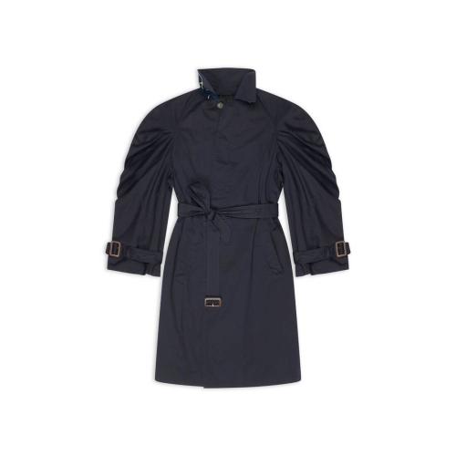  BALENCIAGA巴黎世家 22年秋冬 女士 風衣 TWISTED SLEEVE TRENCH 704550TBP014063