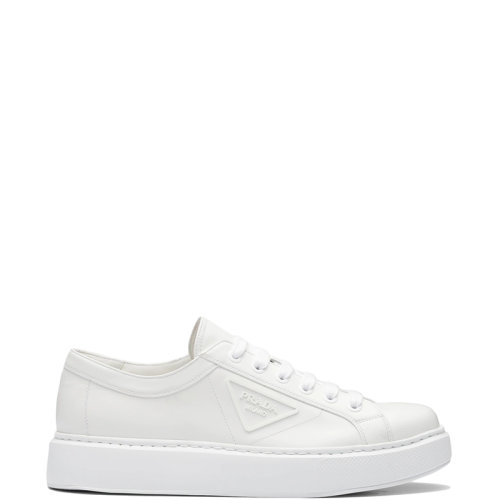 PRADA/普拉達(dá) 22年秋冬新款 Soft Calf系列 男士白色小牛皮運(yùn)動(dòng)鞋4E3560_A21_F0009