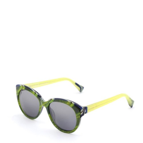 2ND FRAME/框框 綠藍色波士頓框太陽鏡 7099012X