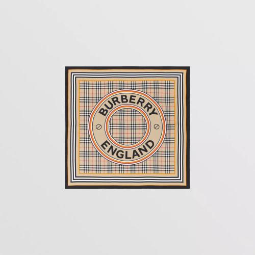  BURBERRY 22年秋冬 女士 蒙太奇印花絲質(zhì)方巾 80531821