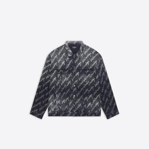  BALENCIAGA巴黎世家 22年春夏 男士 夾克 滿印標(biāo)識OVERSIZE夾克 681690TMW211052