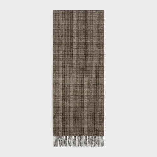  CELINE賽琳思琳 22年秋冬 女士 圍巾 格子花呢山羊絨圍巾 2AW02678S.19CM