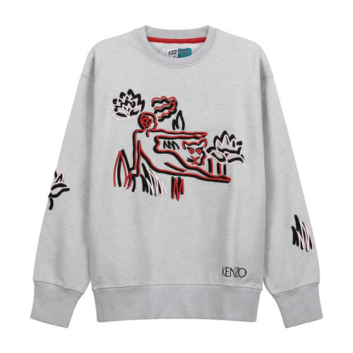 KENZO/高田賢三 女衛(wèi)衣素描刺繡棉質(zhì)衛(wèi)衣運(yùn)動(dòng)衫 1SW760 955