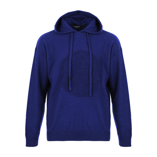 VERSACE/范思哲21新品美杜莎圖案連帽套頭男士針織衫/毛衣A87203A235893