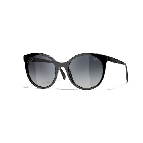 Chanel/香奈兒 22年春夏新款 Pantos系列 女士灰色鏡片黑色醋酯纖維與金屬鏡框太陽(yáng)眼鏡墨鏡A71396X09961S8818