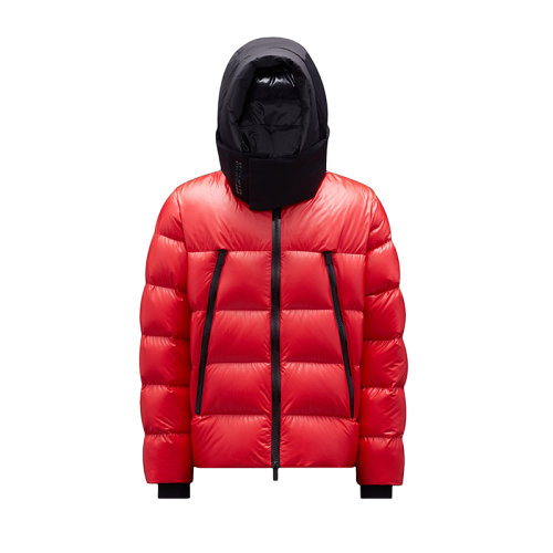 Moncler/蒙克萊 22年秋冬新款 Zubair系列 男士亮紅色聚酯纖維黑標(biāo)短款羽絨服夾克外套H20911A00197595OK454