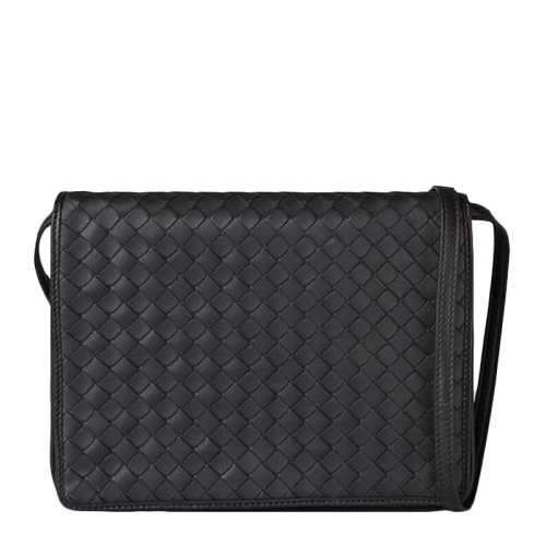 Bottega Veneta/葆蝶家 女士純色羊皮經(jīng)典編織翻蓋開合單肩包斜挎包郵差包女包 570183-V0016 多色可選