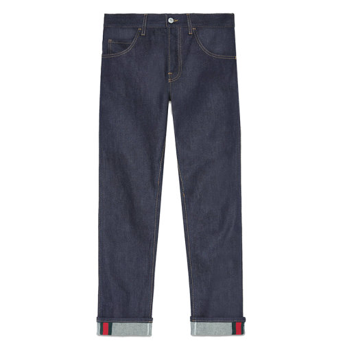 GUCCI/古馳男士深藍色棉質錐形牛仔褲430368XR1884393