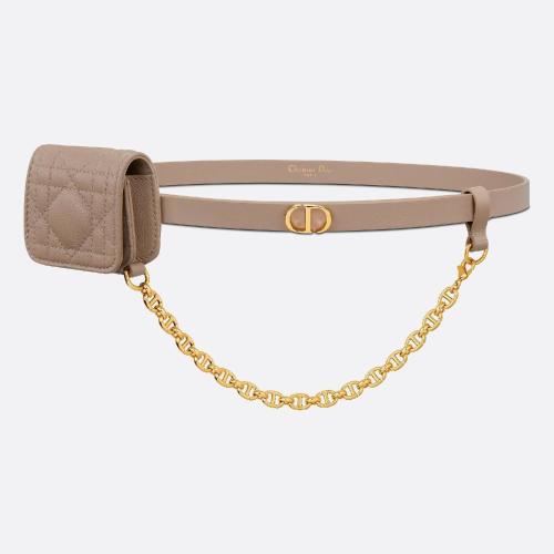  DIOR迪奧 22年秋冬 女士 腰帶 Ceinture a pochette amovible Dior Caro B0306UBDH_M45U