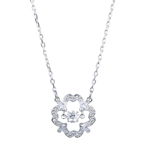 Swarovski 施華洛世奇 女士 銀色鍍銠圓形鑲鉆項鏈 女士項鏈 5392759