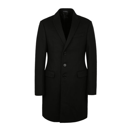 Emporio Armani/安普里奧阿瑪尼男士外套-羊毛修身單排扣長款-男士大衣