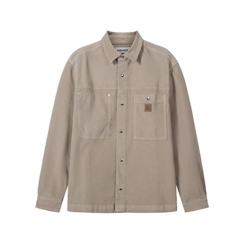  KENZO/高田賢三 男士沙石色棉質(zhì)長袖襯衫 FC55CH5159CA-08 PLFSX