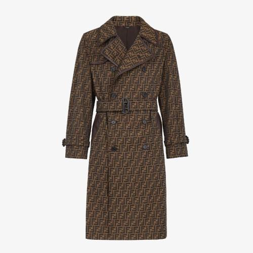  FENDI芬迪 22年秋冬 男士 風(fēng)衣 Trench Coat FF0671AL5WF1440