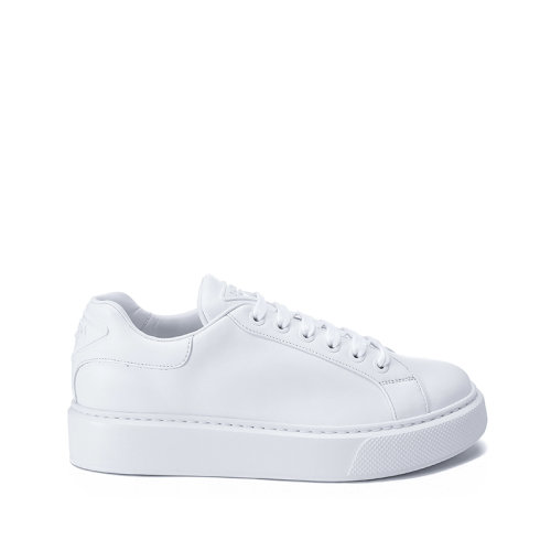 PRADA/普拉達 男士Macro系列皮革系帶休閑運動鞋板鞋厚底鞋小白鞋 4E3583 3G4I