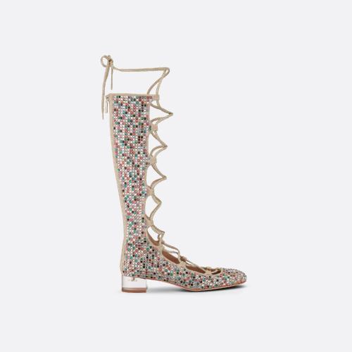  DIOR迪奧 22年秋冬 女士 高筒靴 Botte a lacets Dior Arty KCI758SQS_S71K