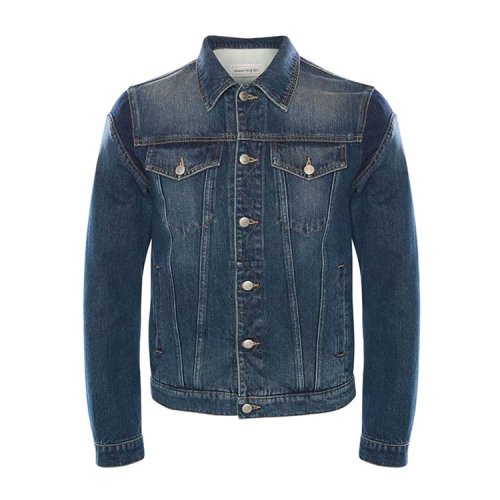Alexander McQueen/亞歷山大麥昆 McQueen涂鴉牛仔男士夾克654805QRY75
