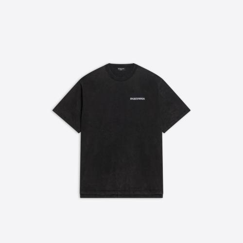  BALENCIAGA巴黎世家 22年春夏 男士 短袖T恤 Turn 開衩T恤 675016TLVB39034