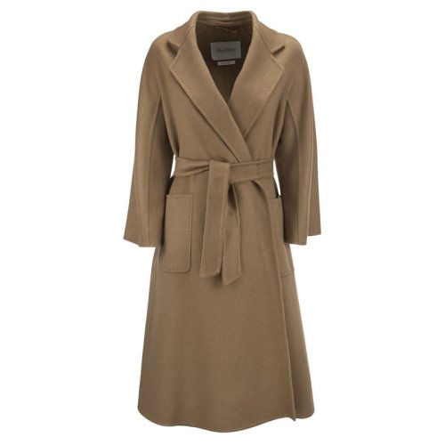  MaxMara/麥絲瑪拉 女士棕色羊絨大衣 10110121-600-020 PLFSX