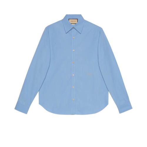  GUCCI古馳 22年秋冬 男士 飾Gucci Boutique棉質襯衫 714693 ZAKKD 4907