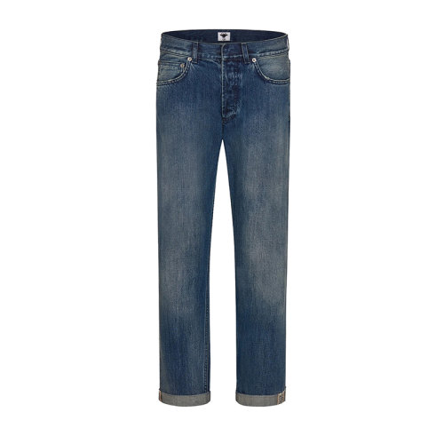 DIOR/迪奧  新款女士藍(lán)色純棉牛仔褲