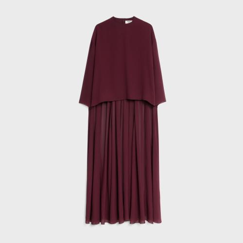  CELINE賽琳思琳 22年秋冬 女士 斗篷 TOP CAPE DRAPé GEORGETTE DE SOIE 2B694856C.28LI