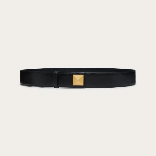  VALENTINO華倫天奴 22年春夏 男士 腰帶 Ceinture Roman Stud en cuir de vachette nuance VY0 預(yù)定商品1-3周發(fā)貨