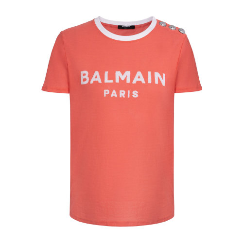Balmain/巴爾曼 女士徽標裝飾短袖T恤  春夏