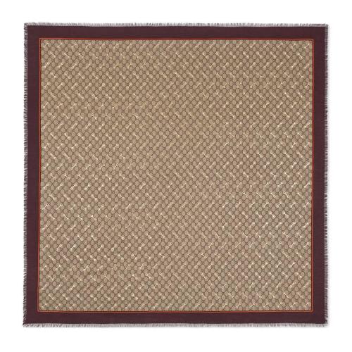  GUCCI古馳 22年秋冬 女士 GG馬銜扣印花莫代爾披肩 662577 3GA40 2276