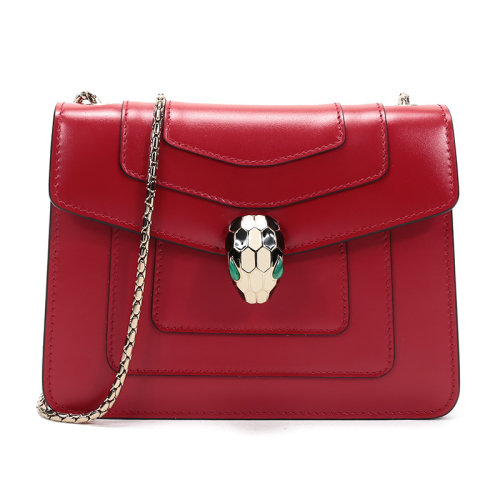 BVLGARI/寶格麗 女士SERPENTI FOREVER系列牛皮蛇頭扣手提單肩斜挎包 287013