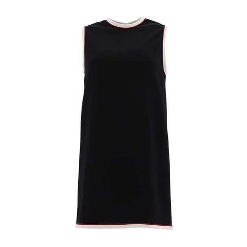 GUCCI/古馳  春夏 圓領(lǐng)無袖白邊 深藍(lán)色/黑色 女士連衣裙 524232 ZKR01 4725