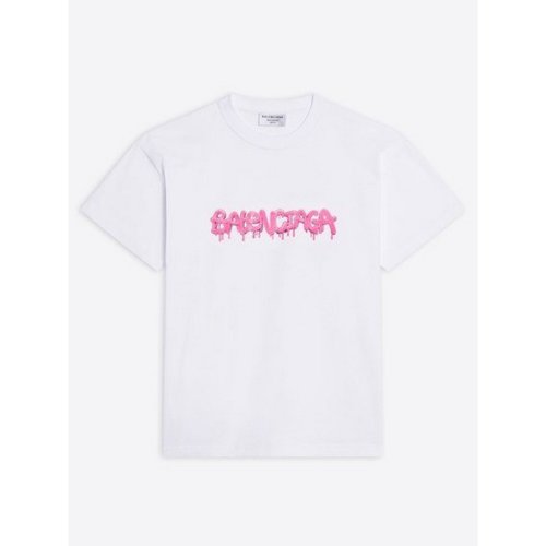  Balenciaga/巴黎世家 女士白色棉質(zhì)短袖T恤 612965 TLVF1 1069 PLFSX