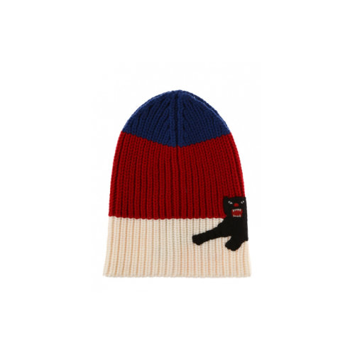 GUCCI/古馳 經(jīng)典時尚拼色 動物刺繡圖案修飾 女士羊毛 帽子452399 4G478 4274