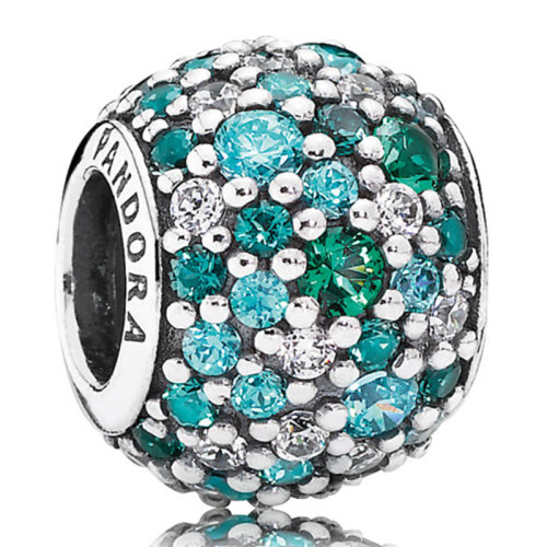 PANDORA/潘多拉 女士 綠青混合鋯石滿鉆串珠 串珠配珠 791261MCZMX