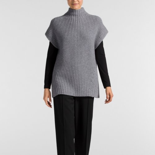 St.John/盛薔半高領(lǐng)短袖羊絨女士針織衫/毛衣K50X0H1