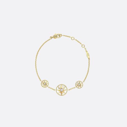  DIOR迪奧 22年秋冬 女士 手鏈 Rose des Vents 手鏈 JRDV95147_0000 預(yù)定商品1-3周發(fā)貨