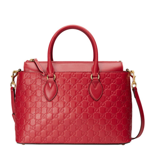 GUCCI/古馳 女士紅色牛皮單肩包斜挎挎包手提包 409534-0DM1G-6433