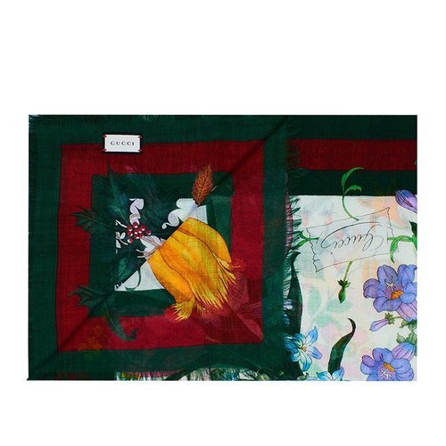 GUCCI/古馳 19春夏 女士圍巾 雙G LOGO 印花 4120