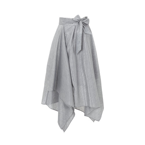 bifubyxingchen/彼伏灰綠色閃光不規(guī)則下擺半裙女士半身裙